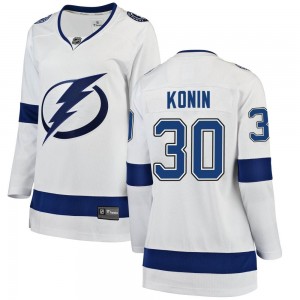 Women's Fanatics Branded Tampa Bay Lightning Kyle Konin White Away Jersey - Breakaway