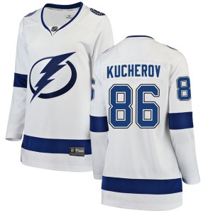 Women's Fanatics Branded Tampa Bay Lightning Nikita Kucherov White Away Jersey - Breakaway