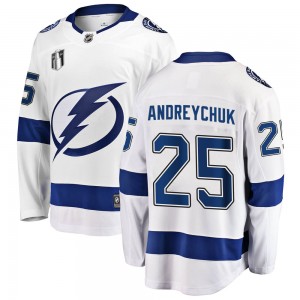 Youth Fanatics Branded Tampa Bay Lightning Dave Andreychuk White Away 2022 Stanley Cup Final Jersey - Breakaway