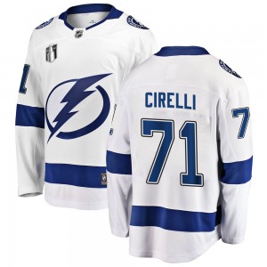 Youth Fanatics Branded Tampa Bay Lightning Anthony Cirelli White Away 2022 Stanley Cup Final Jersey - Breakaway