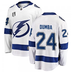 Youth Fanatics Branded Tampa Bay Lightning Matt Dumba White Away 2022 Stanley Cup Final Jersey - Breakaway