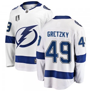 Youth Fanatics Branded Tampa Bay Lightning Brent Gretzky White Away 2022 Stanley Cup Final Jersey - Breakaway