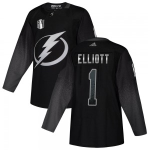 Youth Adidas Tampa Bay Lightning Brian Elliott Black Alternate 2022 Stanley Cup Final Jersey - Authentic
