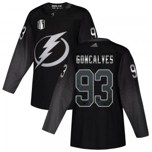 Youth Adidas Tampa Bay Lightning Gage Goncalves Black Alternate 2022 Stanley Cup Final Jersey - Authentic