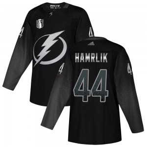 Youth Adidas Tampa Bay Lightning Roman Hamrlik Black Alternate 2022 Stanley Cup Final Jersey - Authentic