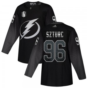 Youth Adidas Tampa Bay Lightning Gabriel Szturc Black Alternate 2022 Stanley Cup Final Jersey - Authentic
