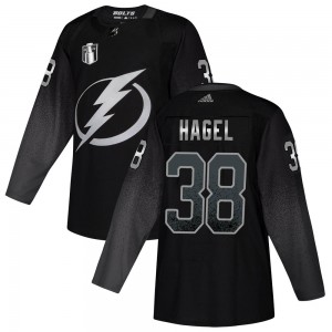 Men's Adidas Tampa Bay Lightning Brandon Hagel Black Alternate 2022 Stanley Cup Final Jersey - Authentic