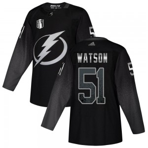 Men's Adidas Tampa Bay Lightning Austin Watson Black Alternate 2022 Stanley Cup Final Jersey - Authentic