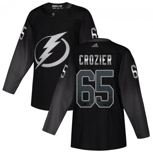 Youth Adidas Tampa Bay Lightning Maxwell Crozier Black Alternate Jersey - Authentic