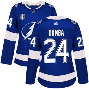 Women's Adidas Tampa Bay Lightning Matt Dumba Blue Home 2022 Stanley Cup Final Jersey - Authentic