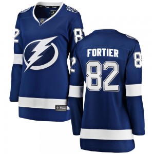 Women's Fanatics Branded Tampa Bay Lightning Gabriel Fortier Blue Home Jersey - Breakaway