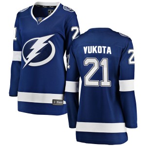 Women's Fanatics Branded Tampa Bay Lightning Mick Vukota Blue Home Jersey - Breakaway