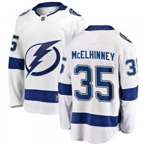 Men's Fanatics Branded Tampa Bay Lightning Curtis McElhinney White Away Jersey - Breakaway
