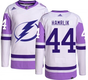 Youth Adidas Tampa Bay Lightning Roman Hamrlik Hockey Fights Cancer Jersey - Authentic