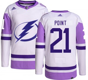 Youth Adidas Tampa Bay Lightning Brayden Point Hockey Fights Cancer Jersey - Authentic