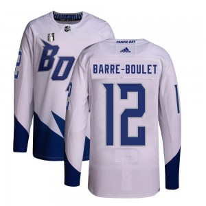 Men's Adidas Tampa Bay Lightning Alex Barre-Boulet White 2022 Stadium Series Primegreen 2022 Stanley Cup Final Jersey - Authenti