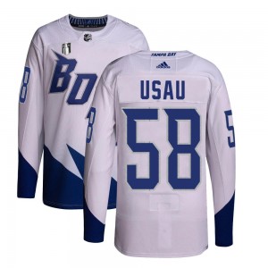 Men's Adidas Tampa Bay Lightning Ilya Usau White 2022 Stadium Series Primegreen 2022 Stanley Cup Final Jersey - Authentic