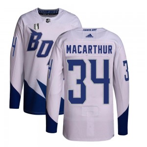 Youth Adidas Tampa Bay Lightning Bennett MacArthur White 2022 Stadium Series Primegreen 2022 Stanley Cup Final Jersey - Authenti