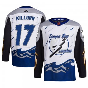 Youth Adidas Tampa Bay Lightning Alex Killorn White Reverse Retro 2.0 Jersey - Authentic