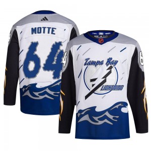 Youth Adidas Tampa Bay Lightning Tyler Motte White Reverse Retro 2.0 Jersey - Authentic
