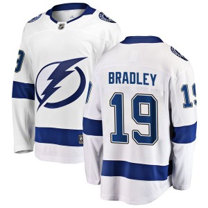 Youth Fanatics Branded Tampa Bay Lightning Brian Bradley White Away Jersey - Breakaway