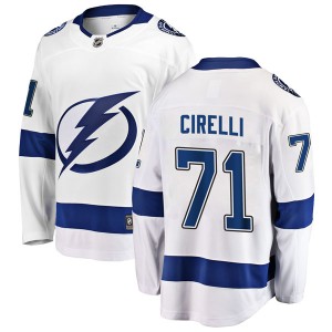 Youth Fanatics Branded Tampa Bay Lightning Anthony Cirelli White Away Jersey - Breakaway