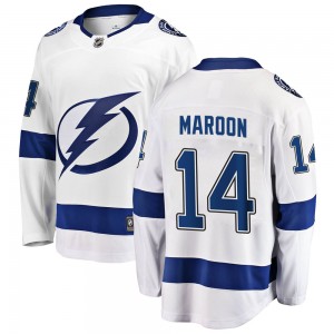 Youth Fanatics Branded Tampa Bay Lightning Pat Maroon White Away Jersey - Breakaway