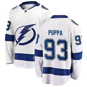 Youth Fanatics Branded Tampa Bay Lightning Daren Puppa White Away Jersey - Breakaway