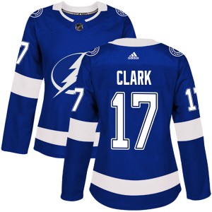 Women's Adidas Tampa Bay Lightning Wendel Clark Blue Home Jersey - Authentic