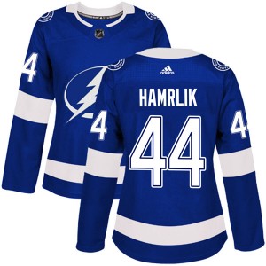 Women's Adidas Tampa Bay Lightning Roman Hamrlik Blue Home Jersey - Authentic