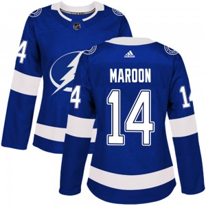 Women's Adidas Tampa Bay Lightning Pat Maroon Blue Home Jersey - Authentic