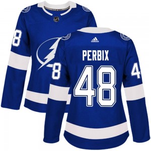 Women's Adidas Tampa Bay Lightning Nick Perbix Blue Home Jersey - Authentic