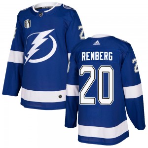 Youth Adidas Tampa Bay Lightning Mikael Renberg Blue Home 2022 Stanley Cup Final Jersey - Authentic