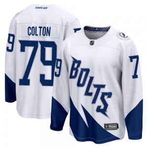 Men's Fanatics Branded Tampa Bay Lightning Ross Colton White 2022 Stadium Series Jersey - Breakaway