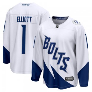 Men's Fanatics Branded Tampa Bay Lightning Brian Elliott White 2022 Stadium Series Jersey - Breakaway