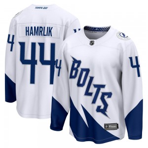Men's Fanatics Branded Tampa Bay Lightning Roman Hamrlik White 2022 Stadium Series Jersey - Breakaway