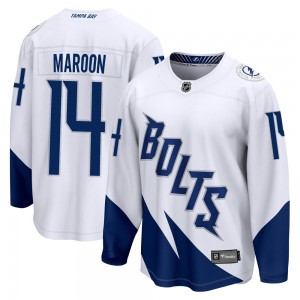 Youth Fanatics Branded Tampa Bay Lightning Pat Maroon White 2022 Stadium Series Jersey - Breakaway