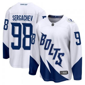 Youth Fanatics Branded Tampa Bay Lightning Mikhail Sergachev White 2022 Stadium Series Jersey - Breakaway