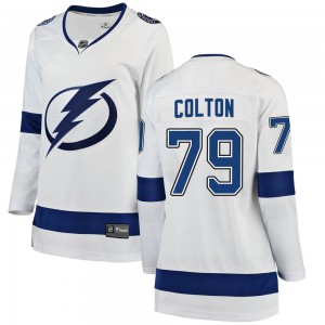 Women's Fanatics Branded Tampa Bay Lightning Ross Colton White Away Jersey - Breakaway