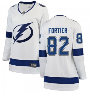 Women's Fanatics Branded Tampa Bay Lightning Gabriel Fortier White Away Jersey - Breakaway