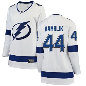 Women's Fanatics Branded Tampa Bay Lightning Roman Hamrlik White Away Jersey - Breakaway