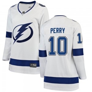 Women's Fanatics Branded Tampa Bay Lightning Corey Perry White Away Jersey - Breakaway
