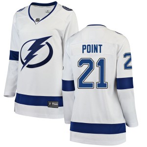 Women's Fanatics Branded Tampa Bay Lightning Brayden Point White Away Jersey - Breakaway