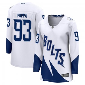 Women's Fanatics Branded Tampa Bay Lightning Daren Puppa White 2022 Stadium Series Jersey - Breakaway