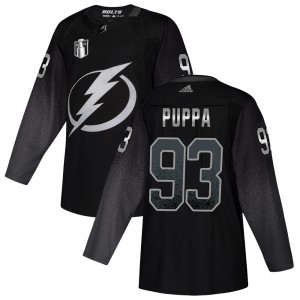 Men's Adidas Tampa Bay Lightning Daren Puppa Black Alternate 2022 Stanley Cup Final Jersey - Authentic