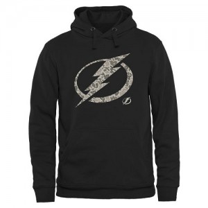 Men's Tampa Bay Lightning Black Rink Warrior Pullover Hoodie -